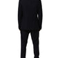Dark Blue Single Breasted 2 Piece Men Suit