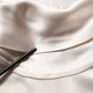 White Silk Long Sleeves Turtleneck Sweater