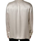 White Silk Long Sleeves Turtleneck Sweater