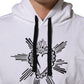 White Sacred Heart Hooded Sweatshirt Sweater