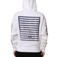 White Blue Stripe Hooded Sweatshirt Sweater