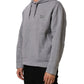 Gray Cotton Logo Hooded Sweatshirt Sweater