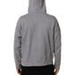 Gray Cotton Logo Hooded Sweatshirt Sweater