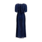 Blue Polyester Cocktail Dress