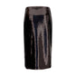 Blue Silk Midi Skirt