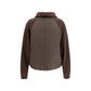 Brown Polyester Full-Length Jacket