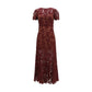 Bordeaux Polyester Cocktail Dress