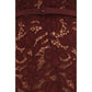 Bordeaux Polyester Cocktail Dress