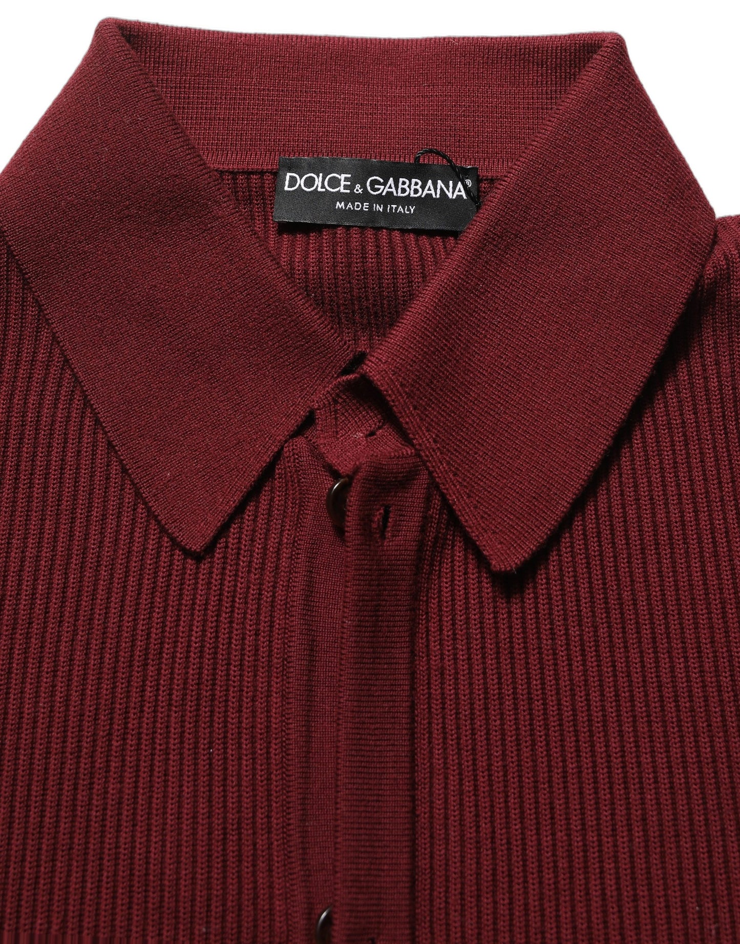 Burgundy Wool Button Down Cardigan Sweater