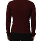 Burgundy Wool Button Down Cardigan Sweater