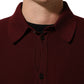 Burgundy Wool Button Down Cardigan Sweater