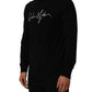 Black DG Embroidered Crew Neck Pullover Men Sweater