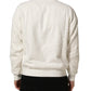 White LogoPlaque CrewNeck Sweatshirt Sweater