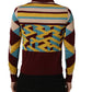 Multicolor Knitted Cashmere Pullover Sweater