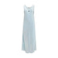 Blue Viscose Casual Dress