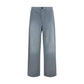 Gray Cotton Casual Pants