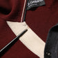 Burgundy Wool Knit Henley Pullover Sweater