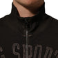 Brown Logo Print Full Zip Sweatshirt Sweater