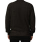 Brown Logo Print Full Zip Sweatshirt Sweater