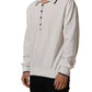 Black Leaf Print Silk Men Crew Neck T-shirt