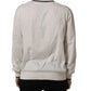 Black Leaf Print Silk Men Crew Neck T-shirt