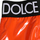 Orange Polyester Logo High Waist Girdle Underwear