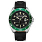 Black Leather Sport Watch