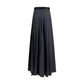 Gray Polyester Long Skirt