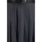 Gray Polyester Long Skirt