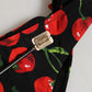 Black Cherry Print Nylon Bikini 2 Piece Swimwear