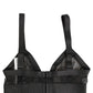 Black Logo Monogram Soft Cup Brassiere Underwear