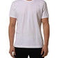 White Cotton Short Sleeves CrewNeck T-shirt