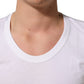 White Cotton Short Sleeve Round Neck T-shirt