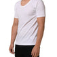 White Cotton Short Sleeve Round Neck T-shirt