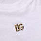 White Metal DG Logo Short Sleeves T-shirt