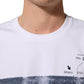 White Blue Stripe Cotton Short Sleeve T-shirt