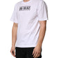 White Cotton Logo Print Crew Neck T-shirt
