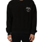 Black Cotton Logo Print Sweatshirt Sweater