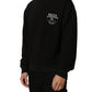 Black Cotton Logo Print Sweatshirt Sweater