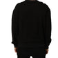 Black Cotton Logo Print Sweatshirt Sweater