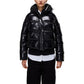 Black Recycled Polyester Full-Length Jacket