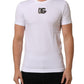 White DG Logo Cotton Crew Neck Men T-shirt