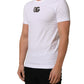 White DG Logo Cotton Crew Neck Men T-shirt