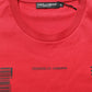 Red Cotton Graphic Print Crew Neck T-shirt
