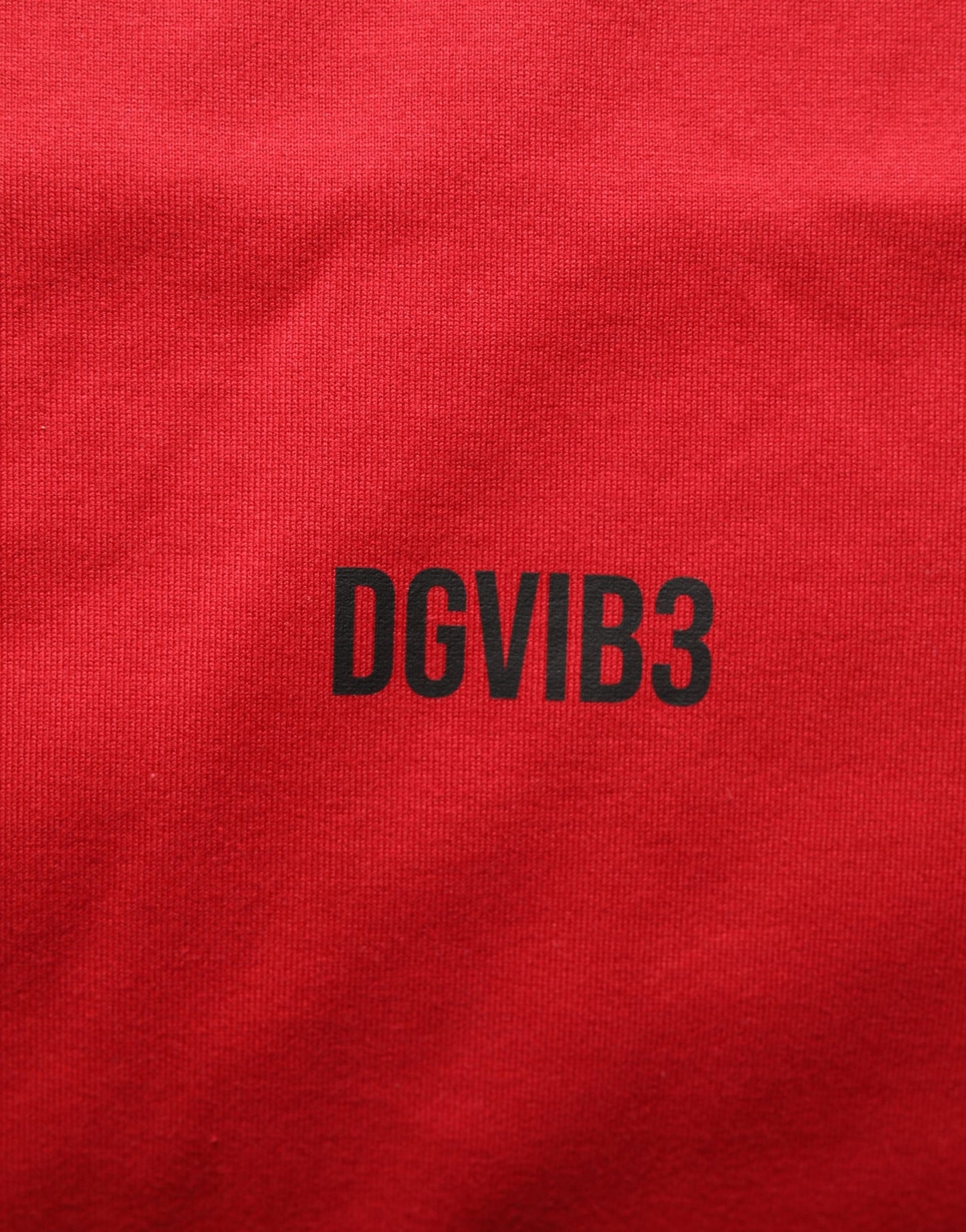 Red Cotton Graphic Print Crew Neck T-shirt