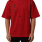 Red Cotton Graphic Print Crew Neck T-shirt
