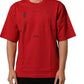 Red Cotton Graphic Print Crew Neck T-shirt