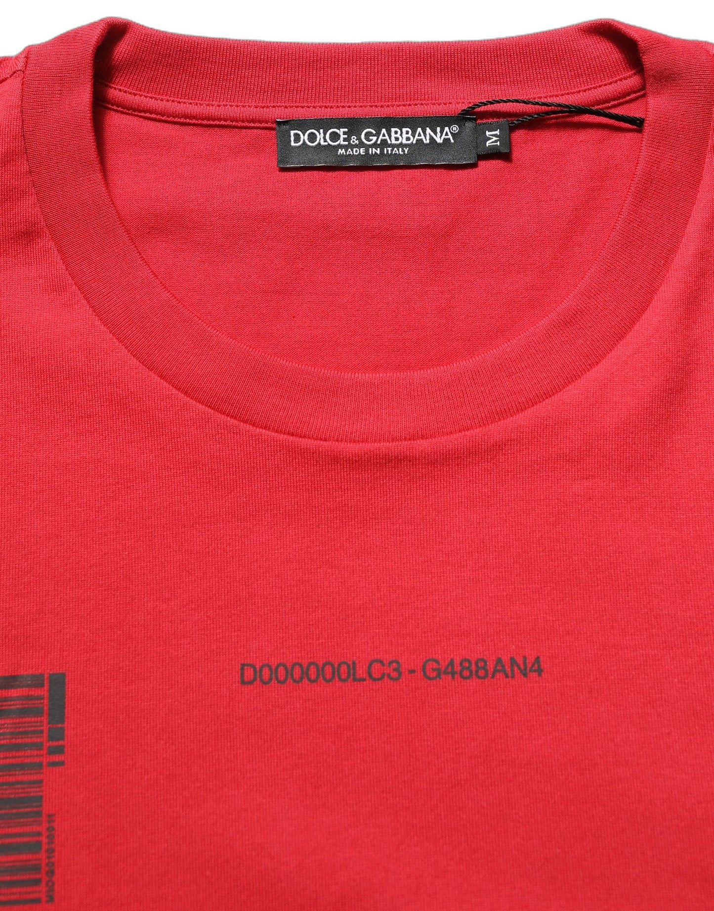 Red Cotton Graphic Print Crew Neck T-shirt