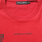 Red Cotton Graphic Print Crew Neck T-shirt