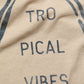 Beige Cotton Graphic Print Crew Neck  T-shirt